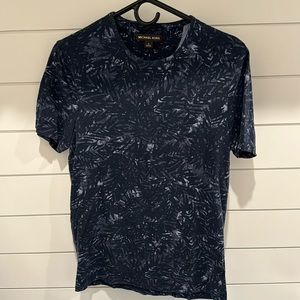 Michael Kors men’s blue palm leaves design tshirt size small